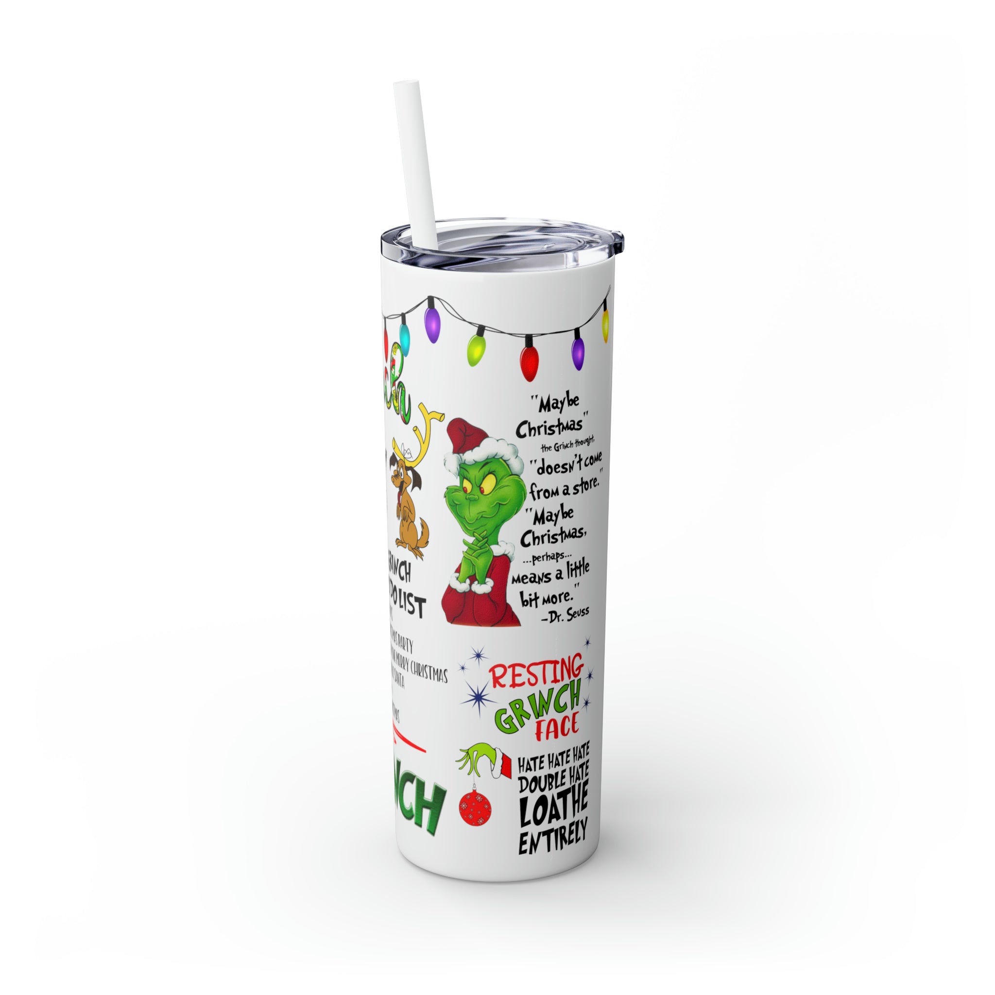 THE GRINCH who Stole Christmas 20 oz Skinny Tumbler