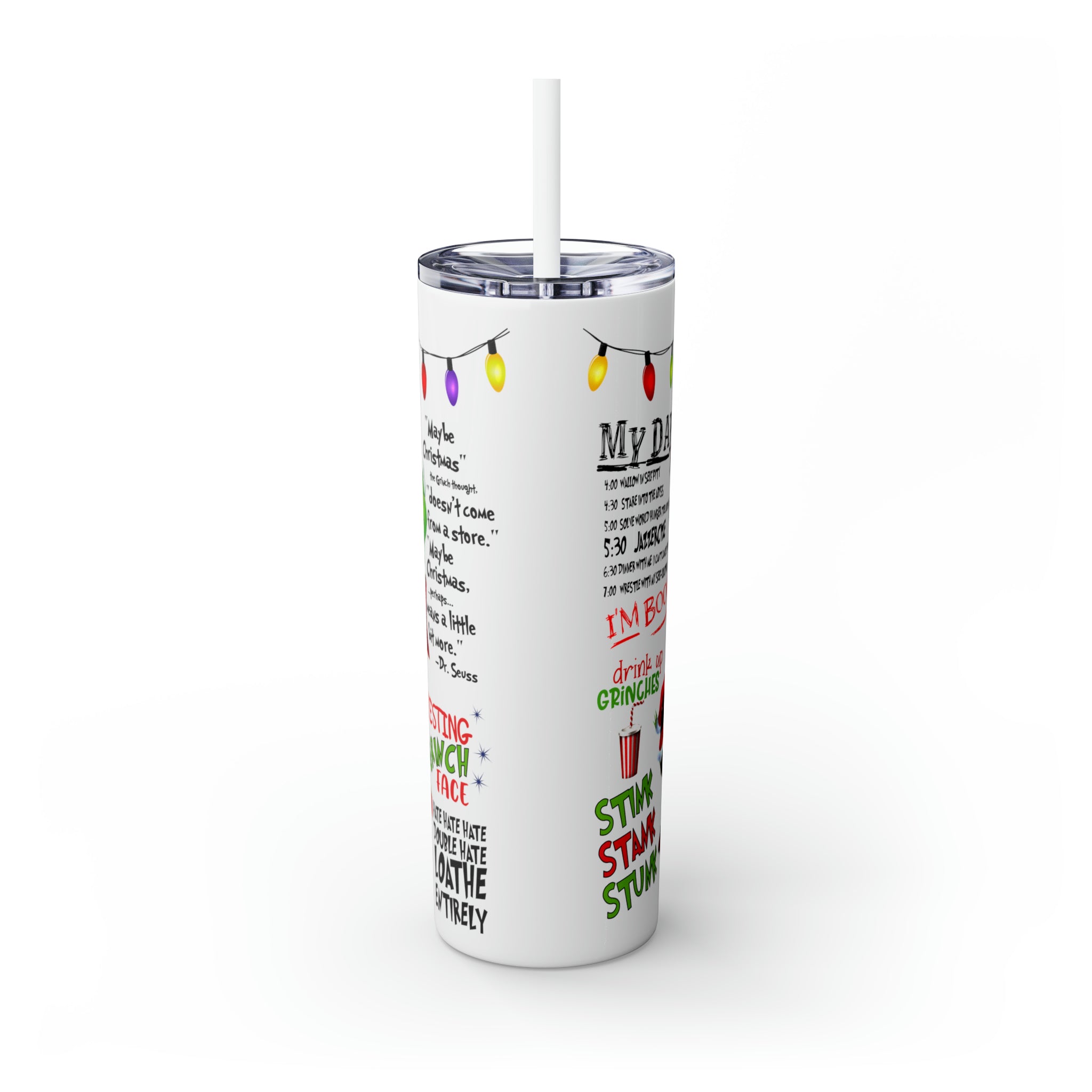 THE GRINCH who Stole Christmas 20 oz Skinny Tumbler
