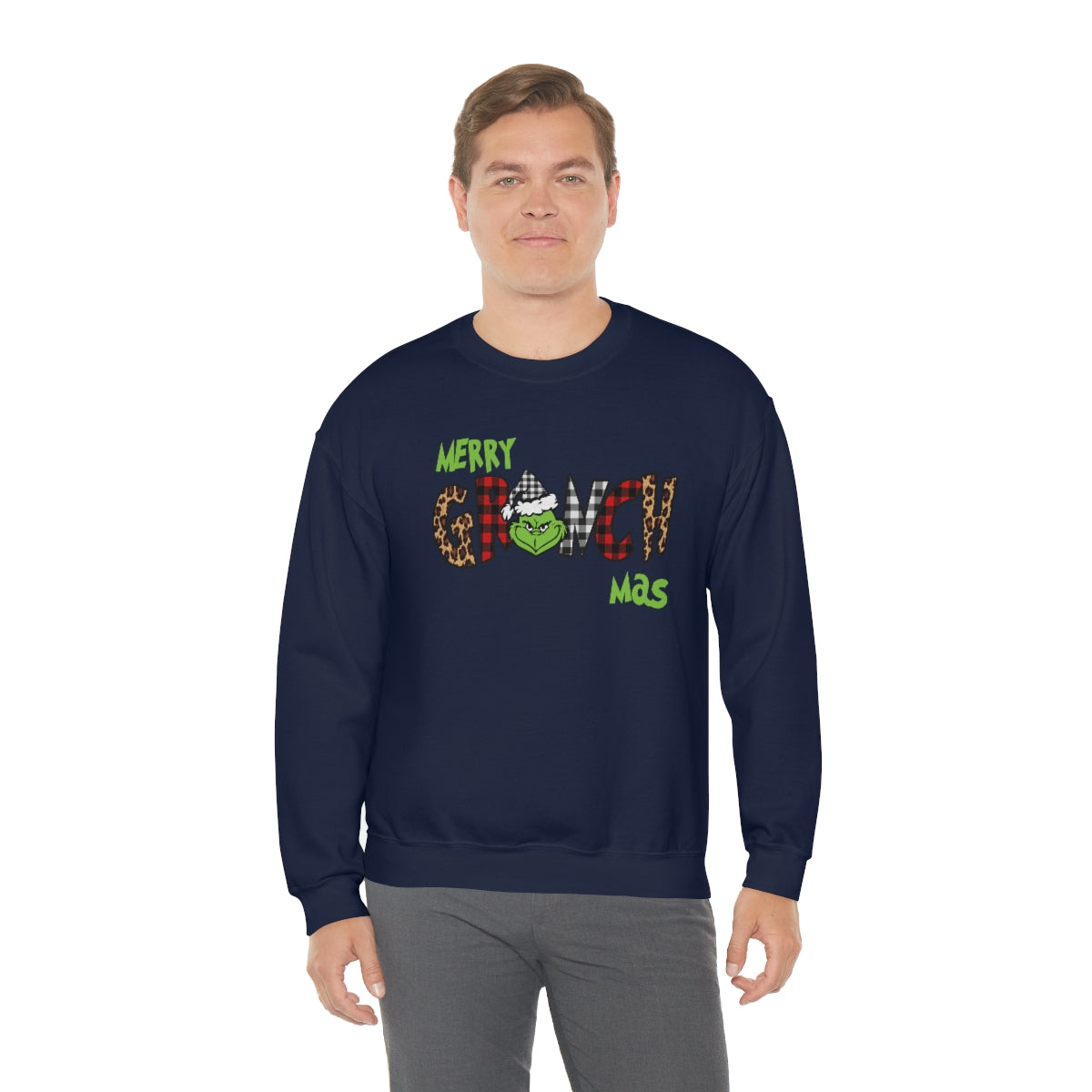 Merry Grinch Mas Shirt-Unisex Heavy Blend Crewneck Sweatshirt