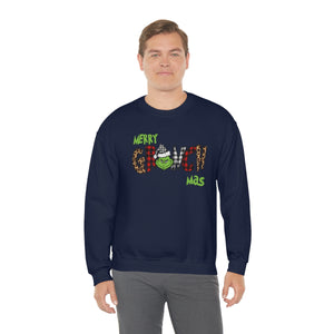 Merry Grinch Mas Shirt-Unisex Heavy Blend Crewneck Sweatshirt
