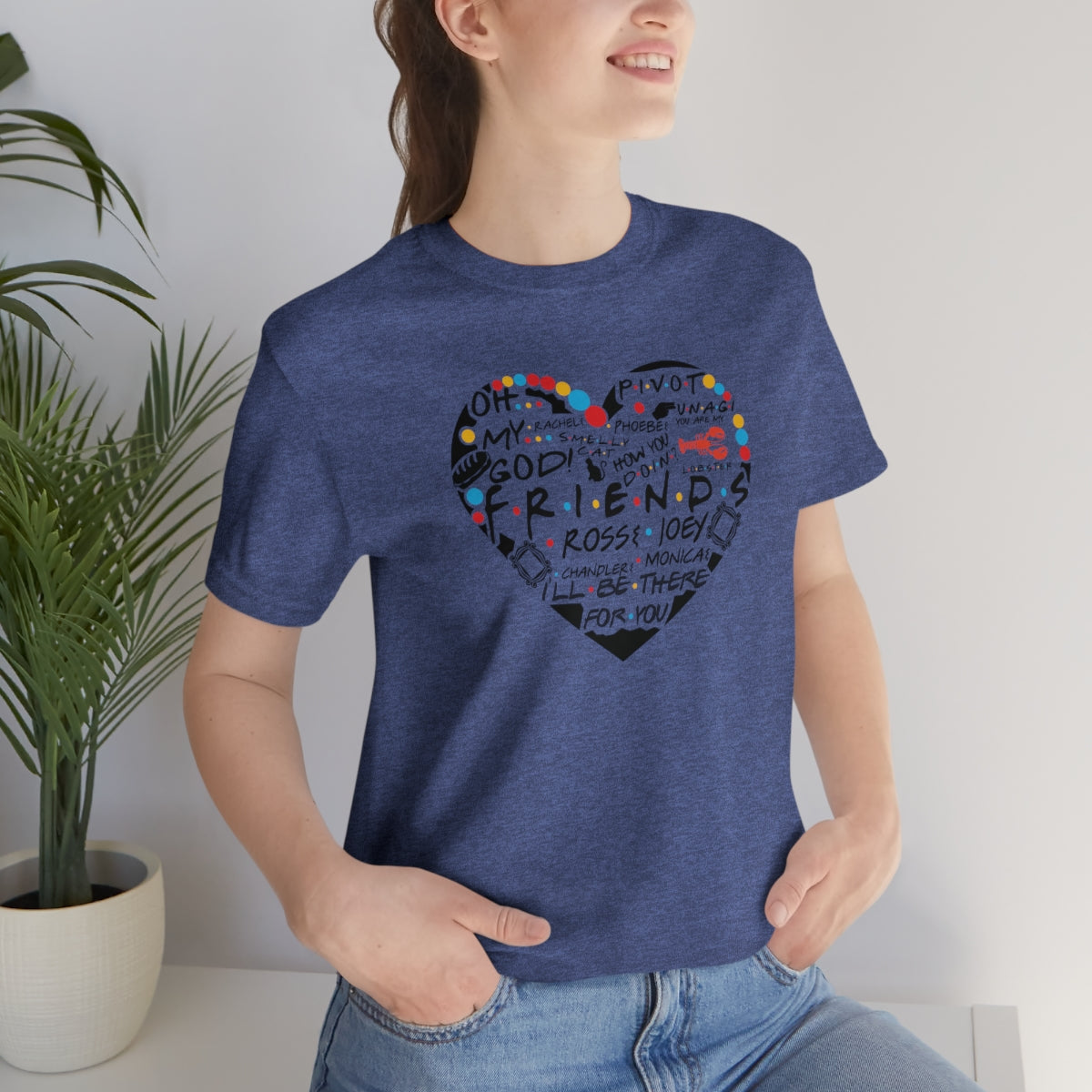 Friends Heart-Unisex Jersey Short Sleeve Tee
