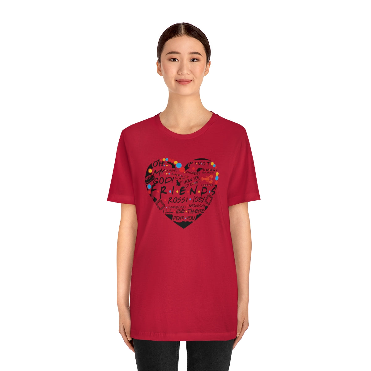 Friends Heart-Unisex Jersey Short Sleeve Tee