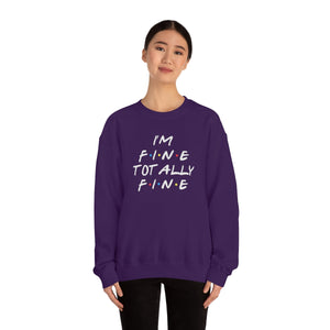 I'm fine totally fine-Unisex Heavy Blend Crewneck Sweatshirt