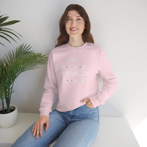 I'm fine totally fine-Unisex Heavy Blend Crewneck Sweatshirt