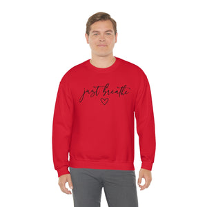 Just Breathe-Unisex Heavy Blend Crewneck Sweatshirt