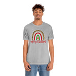 Leopard Rainbow Merry Christmas-Unisex Jersey Short Sleeve Tee