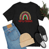 Leopard Rainbow Merry Christmas-Unisex Jersey Short Sleeve Tee