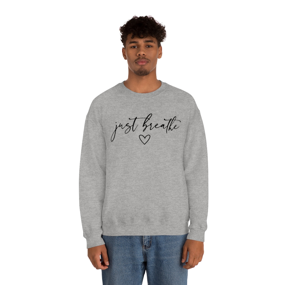 Just Breathe-Unisex Heavy Blend Crewneck Sweatshirt