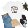 Merry Christmas Ya'll white and red-Unisex Heavy Cotton Tee