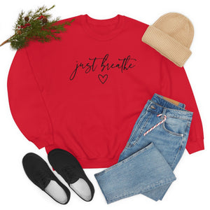 Just Breathe-Unisex Heavy Blend Crewneck Sweatshirt