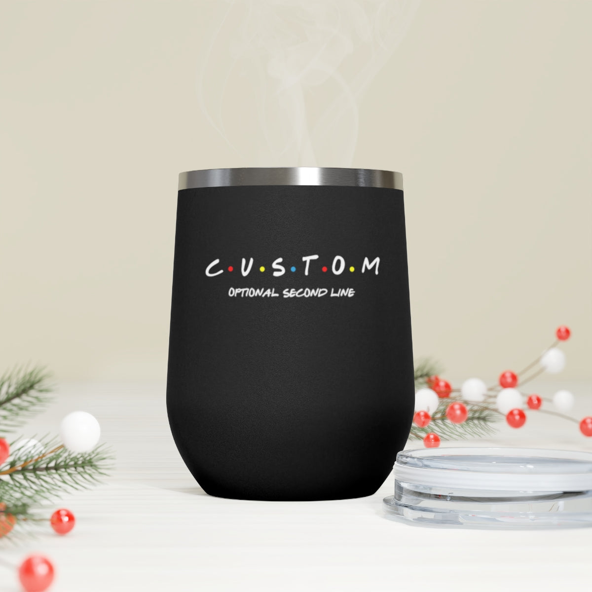 Custom Friends 12oz Insulated Wine Tumbler