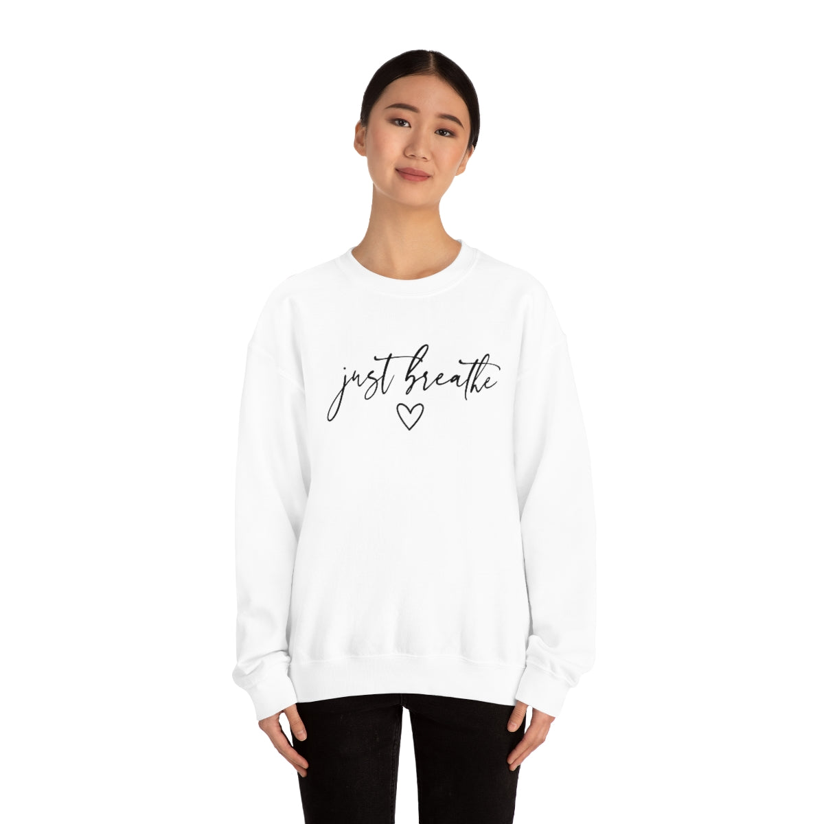 Just Breathe-Unisex Heavy Blend Crewneck Sweatshirt