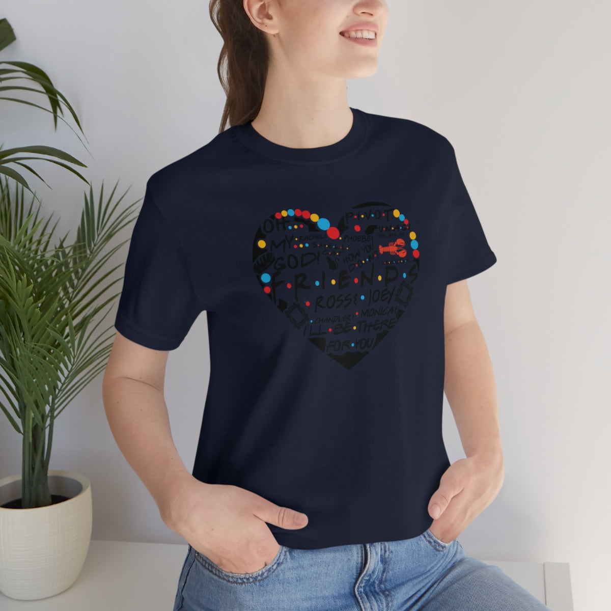 Friends Heart-Unisex Jersey Short Sleeve Tee