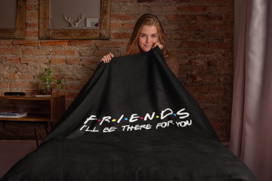 Custom Friends Sherpa Fleece Blanket