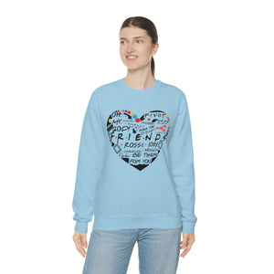 Friends Heart-Unisex Heavy Blend Crewneck Sweatshirt