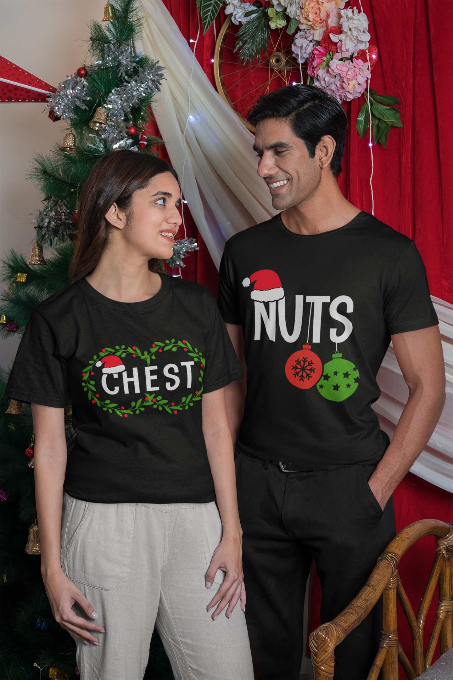 Nuts of Chest/Nuts Couples Shirts-Unisex Jersey Short Sleeve Tee-